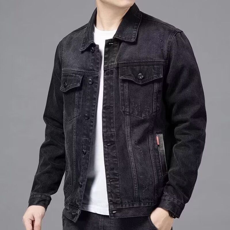 Men's Clothing Jackets For Men, Slim Fit Denim Jackets, Trendy Denim Jackets, Men's Denim Tops_mkmklike.com
