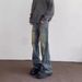 Men's Vintage Straight Leg Jeans – Retro Washed Denim With High Street Vibe, Relaxed Fit & Light Stretch For Casual Wear_mkmklike.com
