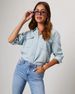 Denim Shirt Casual Lapel Single-breasted Women's Long-sleeved Denim_mkmklike.com