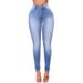 K Ladies' Slimming Elastic Jeans Pencil Pants_mkmklike.com