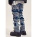 Vintage Washed Denim Jeans – High-Street Style, Relaxed Fit, Deconstructed Details (Blue, Sizes S-3XL)_mkmklike.com