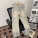 Retro American Jeans Loose Straight Leg Mid Waist Zipper Fly Cotton Stretch Casual Trendy Chic Black Khaki Light Blue For Spring Autumn_mkmklike.com