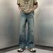 Men's Retro Heavy Duty Water Washed Straight Leg Jeans Two Tone Hip Hop Style High Street American Fashion For Men And Women_mkmklike.com