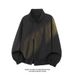 Cleanfit Deconstructed Stand-up Collar Bomber For Men, American Style Short Baseball With A Structured Shoulder_mkmklike.com