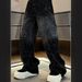 Ombre Rhinestone Jeans – High-Waisted Wide Leg Pants With Gradient Wash (S-2XL, Non-Stretch Cotton)_mkmklike.com