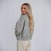 Women's Clothing Oversized Distressed Print Denim Jacket - Vintage Washed Casual Streetwear Coat With Stand Collar_mkmklike.com