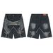 Men's Clothing Summer Shorts Stars Distressed Loose Five Point Pants Trendy Straight Jeans For Men_mkmklike.com
