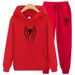 2024 Winter New Personalized Print Spider Pattern Couple Hooded Warm Sweater Set Youth Trendy Fashion_mkmklike.com