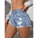 Women's Clothing Denim Shorts Fashionable New Style Hole Personality Shorts Spot_mkmklike.com