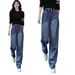 Clair Clair Gong Yu Weng Denim Scimitar Women 2025 New Spring Autumn Fahion High Wait Slimming Banana Looe Wide Leg Straight_mkmklike.com