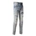 Men's Clothing European And American Street Fashion Ripped Jeans Men's Denim Trend Men's Jeans High Street American Style Skinny Pants Slim Fit 839_mkmklike.com