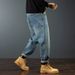 Men's American Retro Style Loose Straight Leg Jeans 2024 New Harem Pants Casual Autumn Winter Wear for Men_mkmklike.com