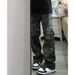 Men's Vintage Camo Cargo Jeans – Straight-Leg Workwear Denim Pants With Distressed Wash & Utility Stitching_mkmklike.com