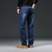 Spring And Autumn Large Straight Jeans Men's Cotton Simple Loose Jeans Men's Fattened Plus Size Business Pants_mkmklike.com