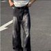 American Classic Vibe Jeans Men's Trendy High Street Style, Stylish And Sophisticated, Loose Wide Leg Straight Leg Pants With A Great Drape, Suitable For Cross Border Trade._mkmklike.com