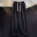 Men's Clothing Elastic Waist Denim Trousers Spring And Autumn Wide Leg Mopping Trousers Autumn And Winter Loose Straight Dark Blue Trousers_mkmklike.com