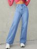 Women's Clothing High Waist Wide Leg Jeans - Light Wash Relaxed Fit Denim Pants With Button Fly (XS-5XL)_mkmklike.com