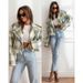 Women's Clothing New 2024 Fashion Suit Collar Plaid Printed Wool Coat_mkmklike.com
