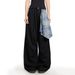 Vibe Trend Detachable Plaid Scarf Unique Scimitar Jeans Men's Niche Design Loose Wide-Leg Pants_mkmklike.com