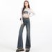 Orange Silk Women's Clothing#Retro High-waisted Micro-flared Jeans For Women, New American-style Stretch Slim-fit_mkmklike.com