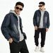 Retro Washed Vintage Stand Up Collar Denim Jacket, Street Loose Casual Jacket Trend_mkmklike.com