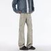 Vintage Washed Split Seam Jeans For Men & Women | Relaxed Fit Mid-Rise Straight Leg Denim Pants With Slight Stretch | Yellow Mud Dye Casual Trousers_mkmklike.com