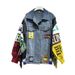Women's Clothing Loose Tassel Fashionable Heavy Embroidery Splicing Denim Jacket Tops_mkmklike.com