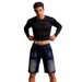 Men's Stretch Denim Shorts – Elastic Waist 5-Pocket Cargo Shorts | Comfort Fit For Summer & Streetwear_mkmklike.com