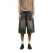 Vintage Washed Denim Shorts for Men Retro Blue Distressed High Street Wide Leg Casual Cargo Capri Pants_mkmklike.com