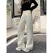 ng2510292 Ng2510292 Ng2510292 High-waisted Diamond-pattern Crochet Jeans For Women, 2025 Spring/autumn New Style, Jacquard Design, Wide-leg Pants,_mkmklike.com