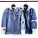 Loom 2025 Spring And Autumn New Japanese Style Loose Trendy Men's Jacket Two-Piece Hooded Denim Coat_mkmklike.com