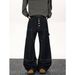 Men's Black High-Street Cargo Jeans – Relaxed Straight Fit With Button Fly (S-3XL)_mkmklike.com