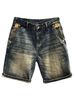 High-end Trendy Retro Ripped Denim Shorts For Men, Stylish And Cool, Five-point Pants, Slim Fit Riding Breeches_mkmklike.com