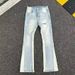 Men's Slim Fit Retro Color Embroidered PU Star Jeans - Comfortable Cotton Denim For Casual & Stylish Look_mkmklike.com