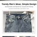 Men's Korean Style Slim Fit Jeans Hong Kong Trendy Autumn New Washed Retro Denim Casual Cool Trousers_mkmklike.com