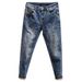 Retro Blue Jeans Men's Slim-fitting Small Feet Washed Trendy Casual Versatile Trousers Autumn And Winter New Pants_mkmklike.com