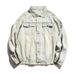 Loom European And High Street Vib Trendy Brand Men's American Retro Denim Vintage Washed Frayed Edge Workwear Jacket_mkmklike.com