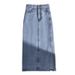 Women's Clothing Denim Skirt Women's Mid Length New High Waist Slim Side Slit Hip Skirt_mkmklike.com