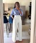 High waisted straight wide leg casual trousers_mkmklike.com