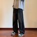 Men's Straight Leg Cargo Jeans Loose Fit Wide Leg American High Street Style Casual Long Pants Trendy Cool Retro Vibe_mkmklike.com
