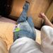American-style High Street Loose Straight-leg Jeans For Petite Women, With A Stylish Design, Washed Blue, High-waisted,_mkmklike.com
