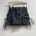 Summer New American Style Side Pocket Tie Hole Denim Miniskirt Low Waist Hip Hot Girl Outfit Trend_mkmklike.com