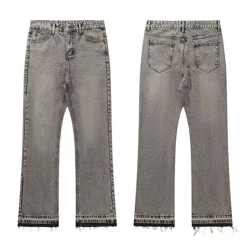 Men's Clothing Foreign Trade American Cleanfit Black Tassel 507 Version Jeans Retro Washed Distressed Trousers_mkmklike.com