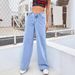 Manufacturer Wholesale Cross-border Foreign Trade European And American High-waisted Women's Jeans, Washed,_mkmklike.com