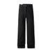 Nordmann Muqiu Clothing | Fleece-Lined Thickened Cleanfit Black Jeans Men's American High Street Straight Slim Long Pants_mkmklike.com