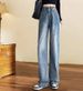 Retro Wide-Leg Jeans For Women – High Waist Non-Stretch Drape Pants (Black/White/Blue, S-5XL)_mkmklike.com