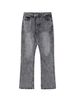 Men's Clothing | Black And Gray Washed Distressed Flared Jeans Vintage Retro Bamboo Grey Denim_mkmklike.com