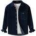 Autumn Simple Denim Versatile Men's Long Sleeved Shirt Casual Loose Men's Retro Youth Shirt_mkmklike.com