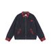 Loom Hip Hop European And Patchwork Workwear Denim Jacket Turn-Down Collar Plaid Red Zipper Retro Trendy High Street American_mkmklike.com