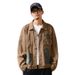 Loom Fengshe Clothing / Men's Retro Jacket Pure Cotton Patchwork Trendy Brand European And American Street Style Loose Casual_mkmklike.com